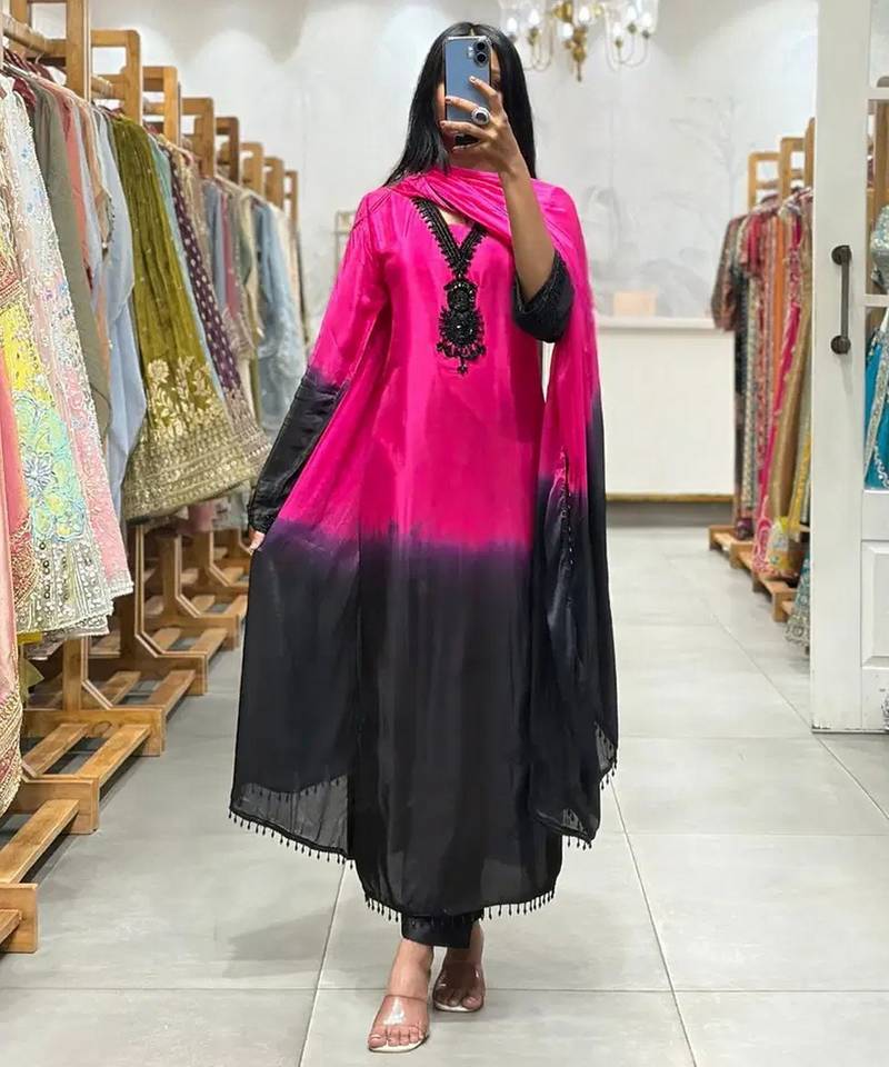 Pink color smart graceful kurta set for trendy girlie looks