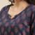 Women navy blue & red ethnic motifs printed kurta