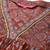 Women maroon alia cut ethnic jaipuri printed a line pure cotton kurta