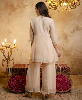 Chiku color smart crunchy fabric designer graceful partywear suit for trendy girlie looks 2