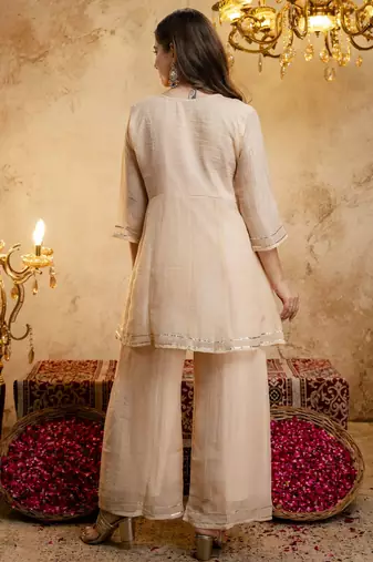 Chiku color smart crunchy fabric designer graceful partywear suit for trendy girlie looks