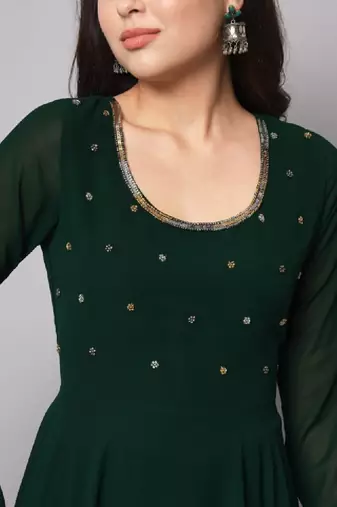 Women indie prints georgette anarkali kurta