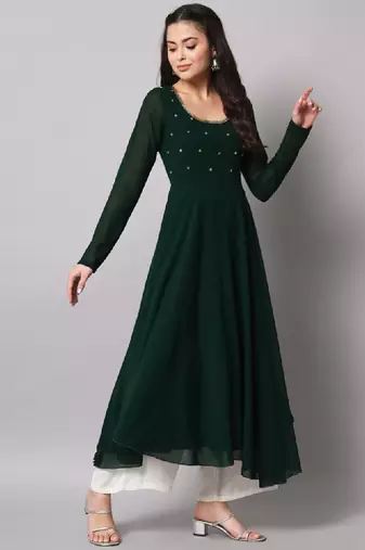 Women indie prints georgette anarkali kurta