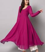 Women indie prints georgette anarkali kurta