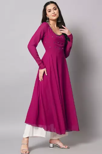 Women indie prints georgette anarkali kurta