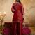 Rust color smart crunchy fabric designer graceful partywear suit for trendy girlie looks