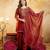 Rust color smart crunchy fabric designer graceful partywear suit for trendy girlie looks