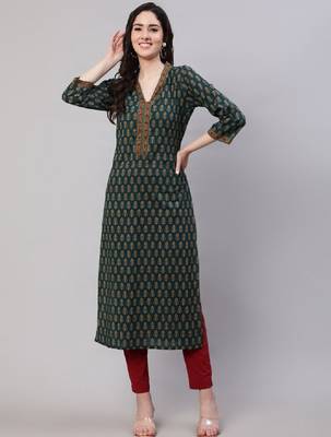 Ethnic motifs printed kurta 1