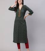 Ethnic motifs printed kurta