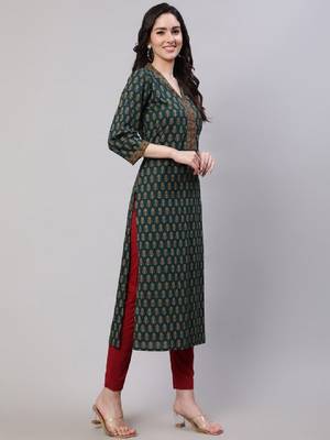 Ethnic motifs printed kurta 3
