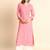 Floral embroidered thread work straight kurta
