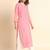 Floral embroidered thread work straight kurta
