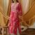 Abstract printed and embroidered straight kurta