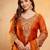 Orange color smart fendy fabric designer graceful partywear suit for trendy girlie looks