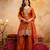 Orange color smart fendy fabric designer graceful partywear suit for trendy girlie looks