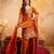 Orange color smart fendy fabric designer graceful partywear suit for trendy girlie looks