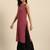 Women ethnic motifs printed kantha work dobby kurta