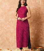 Bandhani printed cotton kurta