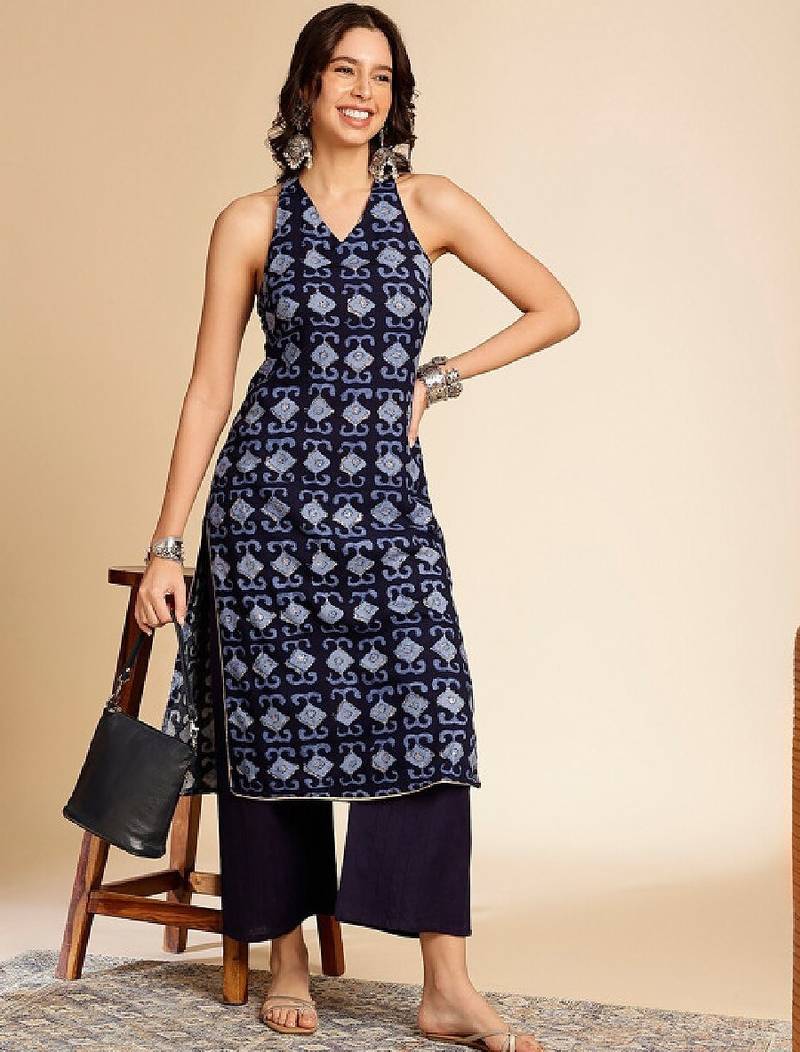 Geometric printed kurta