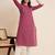 Floral embroidered cotton straight kurtas