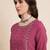 Floral embroidered cotton straight kurtas