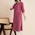 Floral embroidered cotton straight kurtas