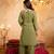 Mahendi color smart crunchy fabric designer graceful partywear suit for trendy girlie looks