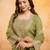 Mahendi color smart crunchy fabric designer graceful partywear suit for trendy girlie looks