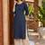 Women striped round neck kurta