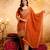 Orange color smart crunchy fabric designer graceful partywear suit for trendy girlie looks
