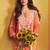 Sonam orange mulmul chikankari kurta
