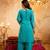 Firozi color smart crunchy fabric designer graceful partywear suit for trendy girlie looks