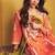 Sonam orange mulmul chikankari kurta
