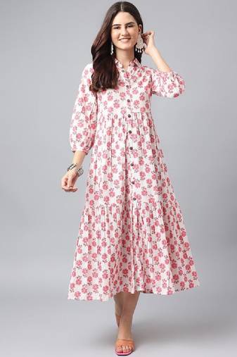 Women floral printed a-line kurta