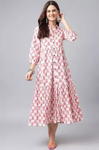 Women floral printed a-line kurta