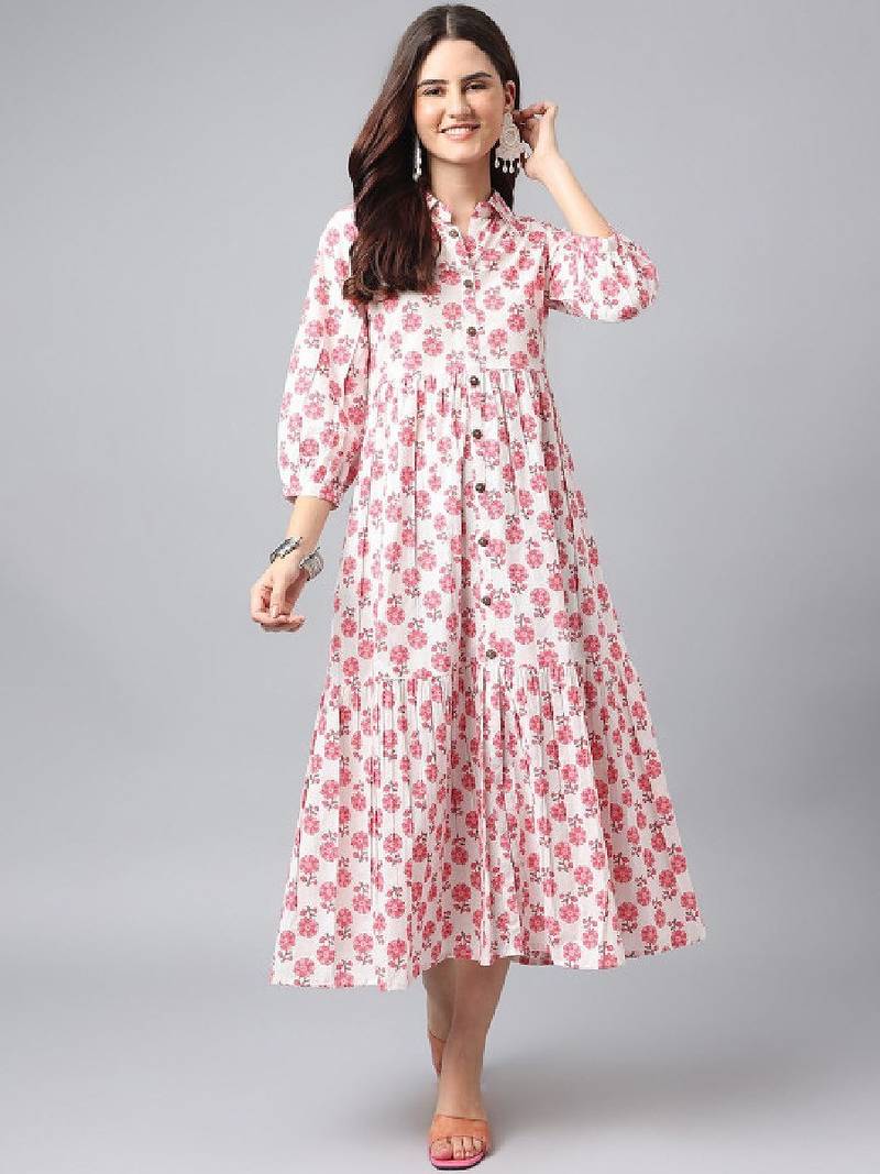 Women floral printed a-line kurta