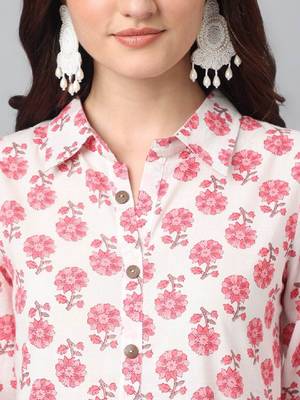 Women floral printed a-line kurta 2