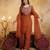 Orange color smart crunchy fabric designer graceful partywear suit for trendy girlie looks