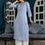 Floral printed printed round neck pure cotton straight kurta