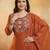 Orange color smart crunchy fabric designer graceful partywear suit for trendy girlie looks