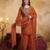 Orange color smart crunchy fabric designer graceful partywear suit for trendy girlie looks