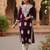 Floral embroidered thread work straight kurta