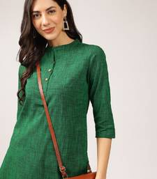Mandarin collar cotton straight kurta