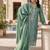 Green color smart vichitra fabric designer graceful partywear suit for trendy girlie looks