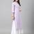 Striped thread work cotton straight kurta