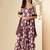 Floral printed square neck sleeveless pure cotton anarkali kurta