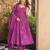 Purple color smart girlie cambric cotton fancy printed readymade suit