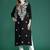 Floral embroidered thread work kurta