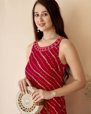 Leheriya printed straight kurta 2