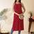 Leheriya printed straight kurta